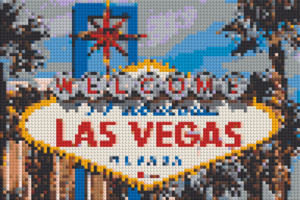 Klemmstein Mosaik Bausatz Las Vegas Sign - brixio® 