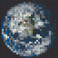 Klemmbaustein-Mosaik 'Erde'